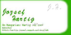 jozsef hartig business card